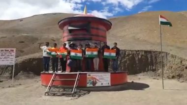 Independence Day 2022: National Flag Hoisted at Highest Post Office in the World (Watch Video)